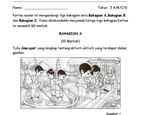 Contoh Soalan Bahasa Melayu Tahun 3 Penulisan  Recipes Site y