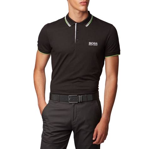Hugo Boss Paddy Pro Golf Shirt Black Just 13500 Save 3400