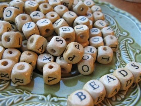 Wooden Alphabet Beads 103 Ct