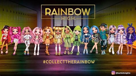 Barbie Heights No Instagram All Rainbow High Character Art Together