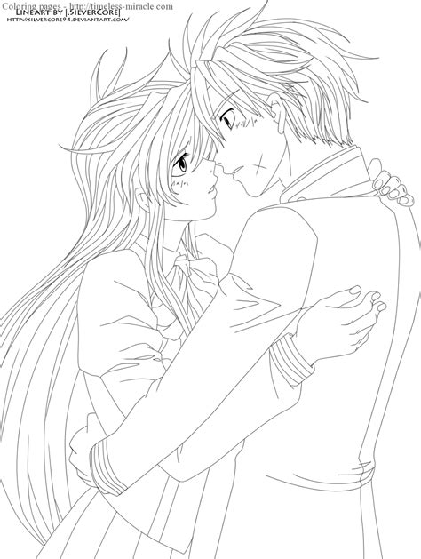 Anime Couple Coloring Pages Sketch Coloring Page