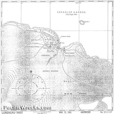 Pacific Wrecks Map Of Lorengau Airfield And Lorengau On Northeast