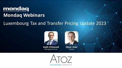 Webinar Luxembourg Tax And Transfer Pricing Update 2023 Youtube
