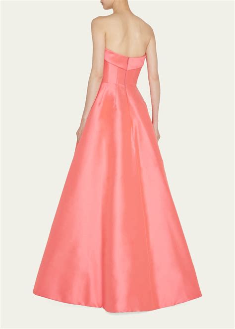 Monique Lhuillier Strapless High-Low Gown - Bergdorf Goodman