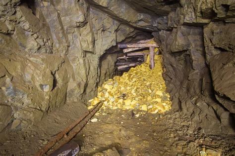 Underground Abandoned Platinum Ore Mine Tunnel Collapsed Stock Photo By