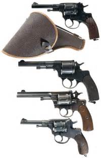 Four Double Action Revolvers A Nagant Model 1895 Revolver With Holster