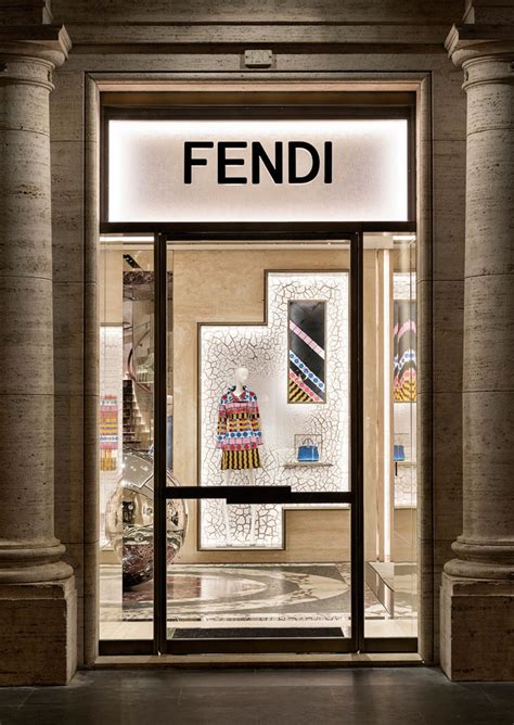 A Fendi Store Front With The Words Fendi On It