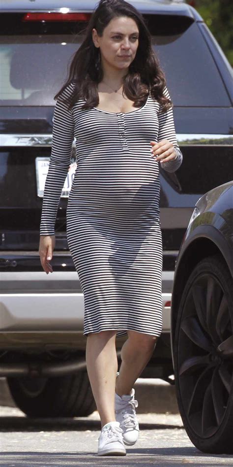 Mila Kunis Revisits Black And White Striped Maternity Style While Out In La Instyle