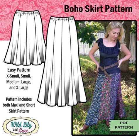 Easy Pattern For Maxi Skirt Pdf Sewing Pattern