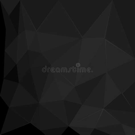 Abstract Polygonal Geometric Facet Black Background Wallpaper
