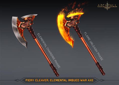 Fiery Cleaver Elemental Imbued War Axe By Avarond On Deviantart