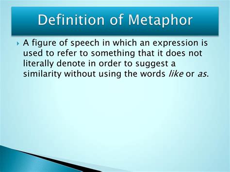 Ppt Metaphor And Extended Metaphor Powerpoint Presentation Free Download Id2278103