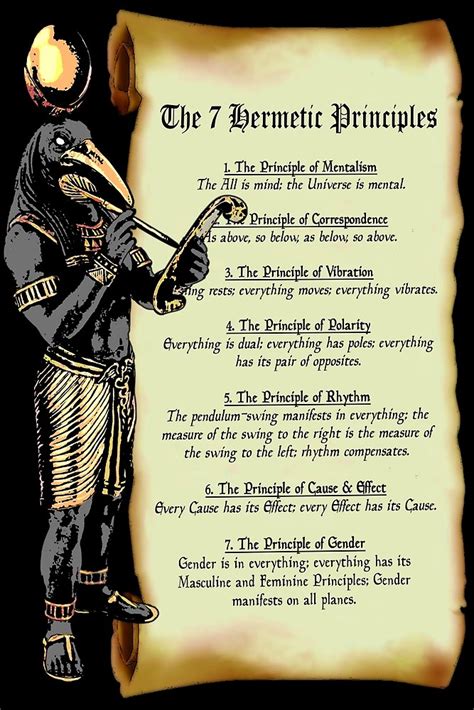 thoth and the 7 hermetic principles egyptian and greek philosophy from the kybalion classic t