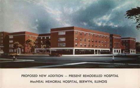 Macneal Memorial Hospital Berwyn Il Postcard