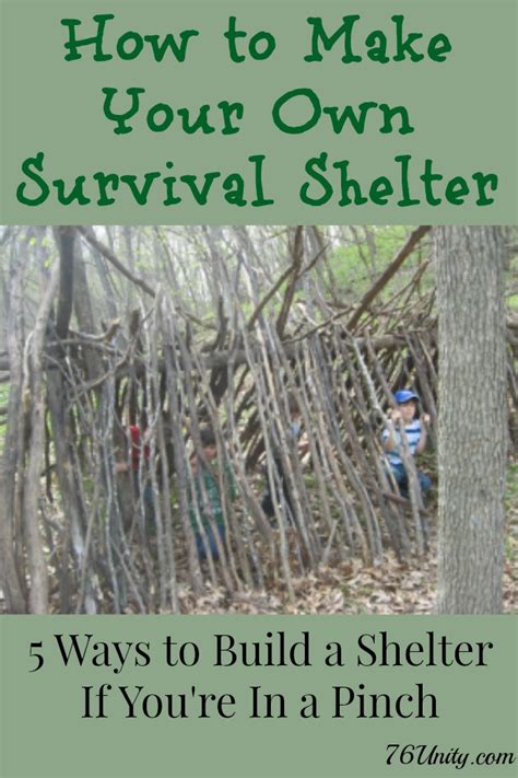 How To Build 5 Types Of Survival Shelters 76 Unity