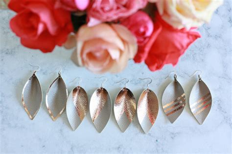 Diy Faux Leather Earrings With Cricut Iron On Everyday Jenny