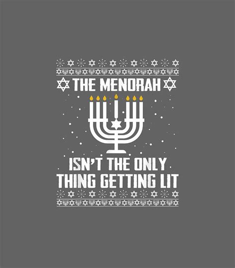 The Menorah Isnt The Only Thing Getting Lit Hanukkah Jewis Digital Art