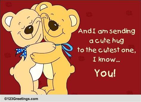 Send A Cute Hug Free Cute Hugs Ecards Greeting Cards 123 Greetings