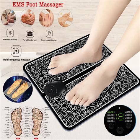 Ems Foot Massager Electric Foot Massage Pad Feet Muscle Stimulator Massager Mat
