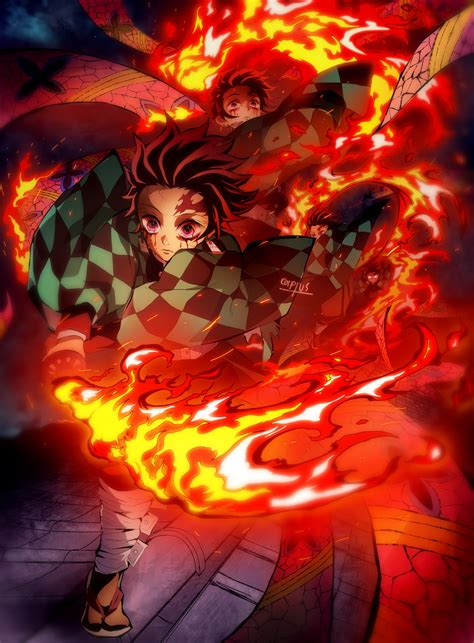 Tanjiro Danza De Fuego Kimetsu No Yaiba 82 By Ediptus Slayer Anime