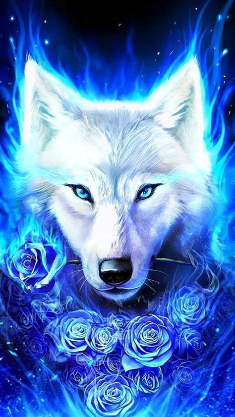 Cool Blue Wolf Wallpapers Top Free Cool Blue Wolf Backgrounds Wallpaperaccess