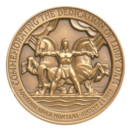 Libby Dam Dedication Medal By Albert Wein Medallic Art Collector