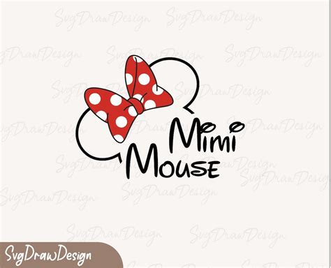 Mimi Mouse Svg Grandma Mouse Life Svg Minnie Head Nana Mouse Gigi