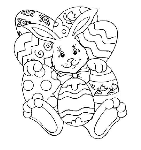 Planse de colorat cu personaje din desene. Iepurasi Pasti 5 | Desene de colorat