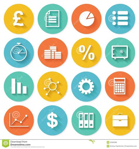 25 clever mobile app icons. Business Flat Icons Set For Web And Mobile Royalty Free ...