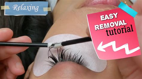 How To Remove Eyelash Extensions Tutorial Oddly Satisfying YouTube