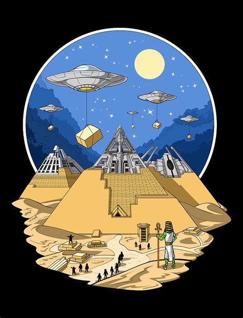 Alien Egyptian Pyramids Digital Art By Nikolay Todorov Pixels