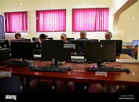 Children Working On Computers In Computer Classroom St Marks School