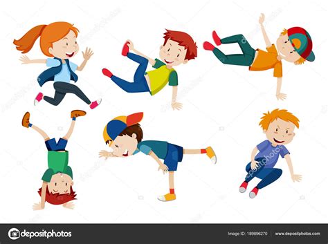 Maybe you would like to learn more about one of these? Niños haciendo diferentes posiciones de la danza — Vector ...