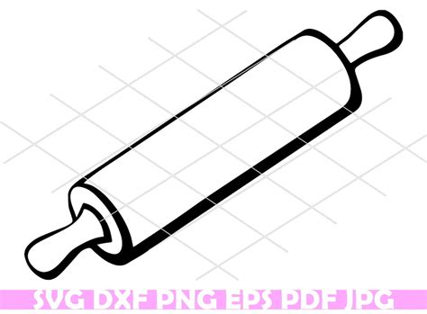 Rolling Pin Svg Ai Dxf Eps Png  Baker Baking Etsy