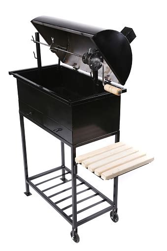 New Black Barbecue With A Cover Over Stock Photo Download Image Now