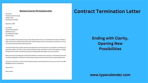 Free Printable Contract Termination Letter Template Pdf Excel Vendor