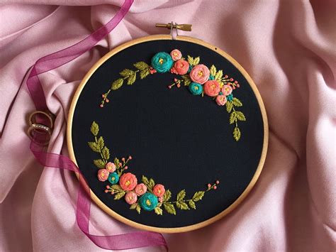 Wedding Embroidery Embroidery Hoop Art Floral Hand Embroidery