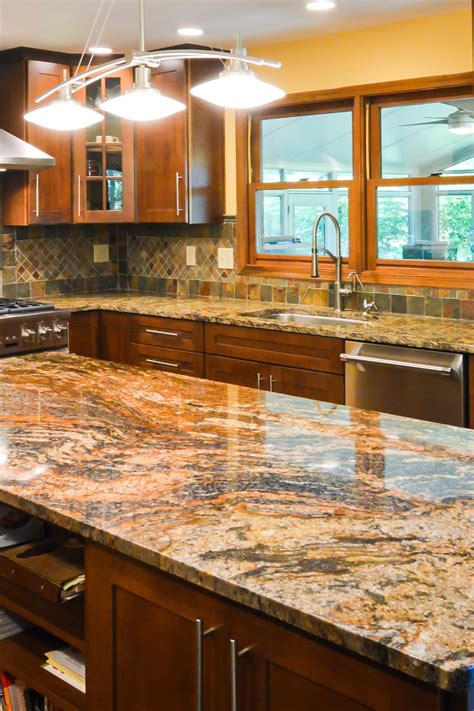 Gold Color Granite Countertops Kitchen Ideas Gold Trend
