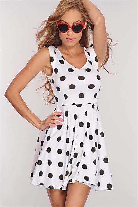 Black And White Polka Dot Dress With Bow Keighhamiltondesigns