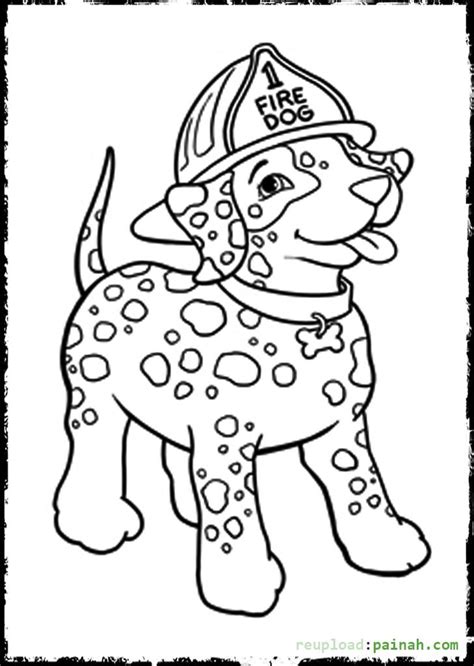 Dog Fire Coloring Pages Dalmatian Dalmation Printable Fireman Color