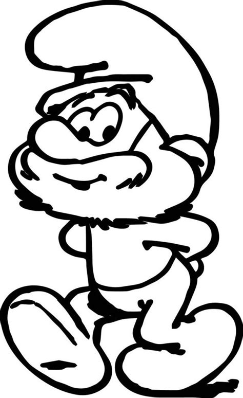 Cute Smurf Coloring Pages Printable Pdf