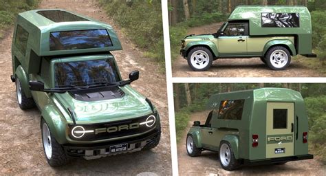 Ford Bronco Rendered In Camper Form With Wide Bodykit And Air