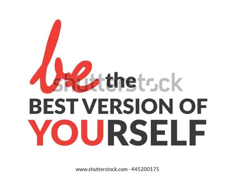 Quote Be Best Version Yourself Typography Stock Vector Royalty Free