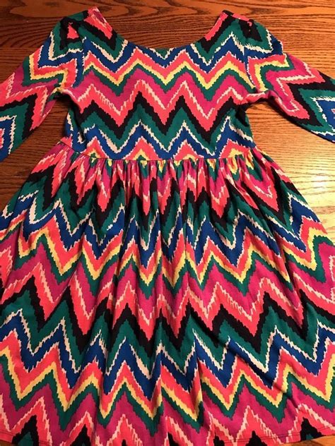 Lilly Pulitzer Girls Size Xl 12 14 Chevron Zig Zag Print Dress Ebay Zig Zag Print Dress