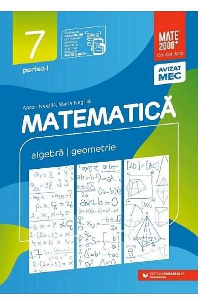 Matematica Consolidare Clasa 7 Partea 1 De Anton Negrila Diverta
