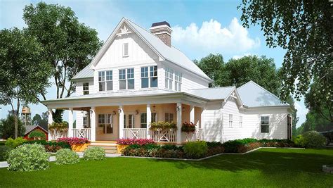 This handsome plan is a quaint farmhouse design that features a small footprint and an efficient use of space. A Honey of a Farmhouse - 92381MX | Architectural Designs ...