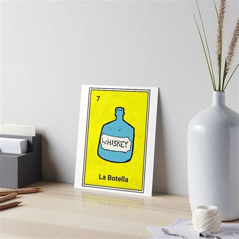 la botella mexican loteria card art board print for sale by casadeloteria redbubble