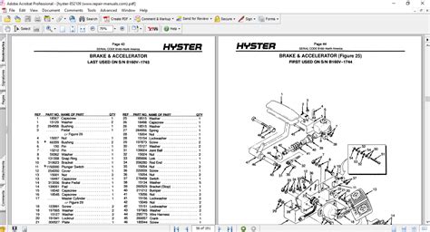 Hyster J25 J35 J30bs B160 Forklift Parts Manual