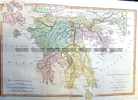 Antique Map 5 264 Greece In Ancient Times By Wilkinson C1830