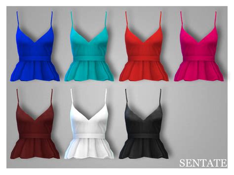 Edina Top By Sentate Sims 4 Female Clothes